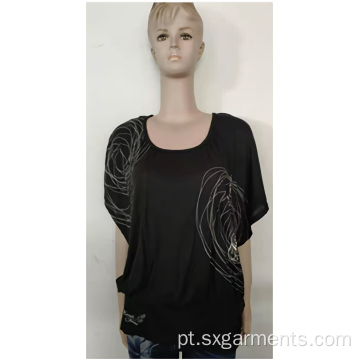 Mulheres de camiseta 100% viscose